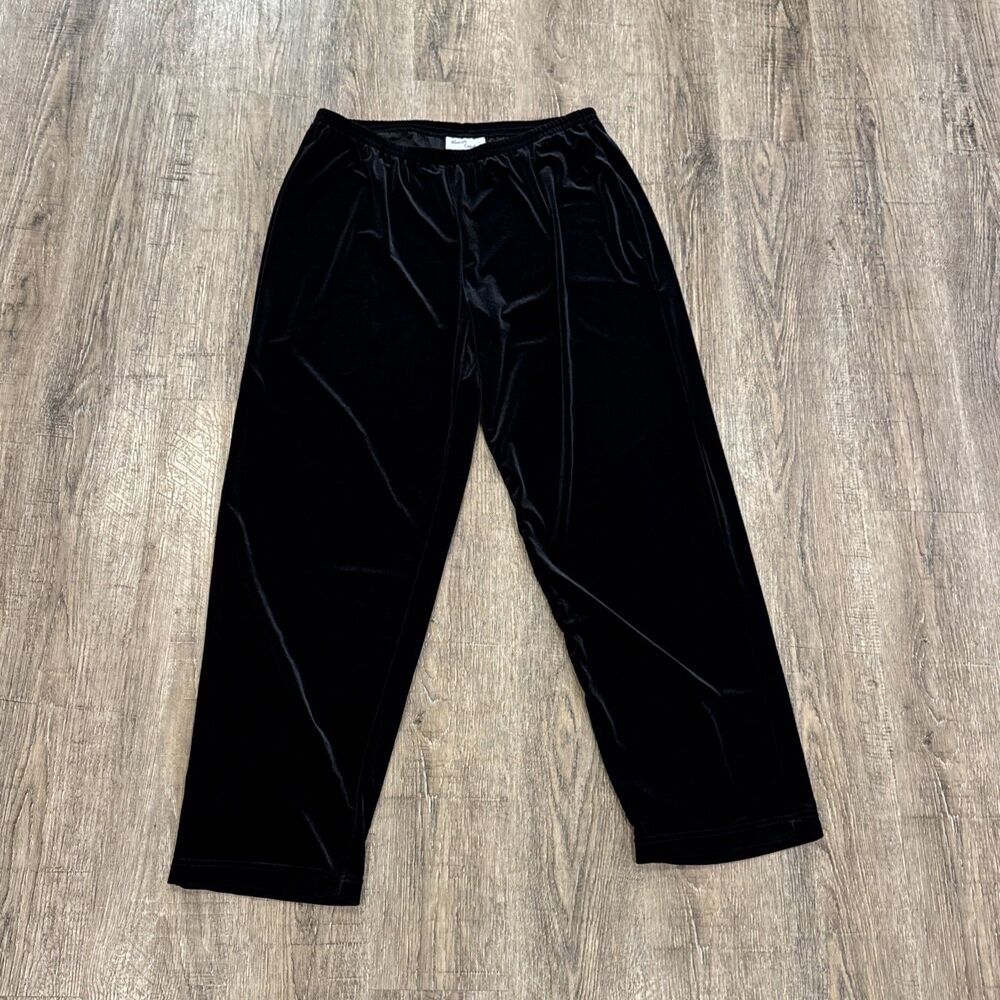 Always, Caroline Velveteen Pull On Pants ~ Sz 18 ~ Black ~ 30.5" Inseam